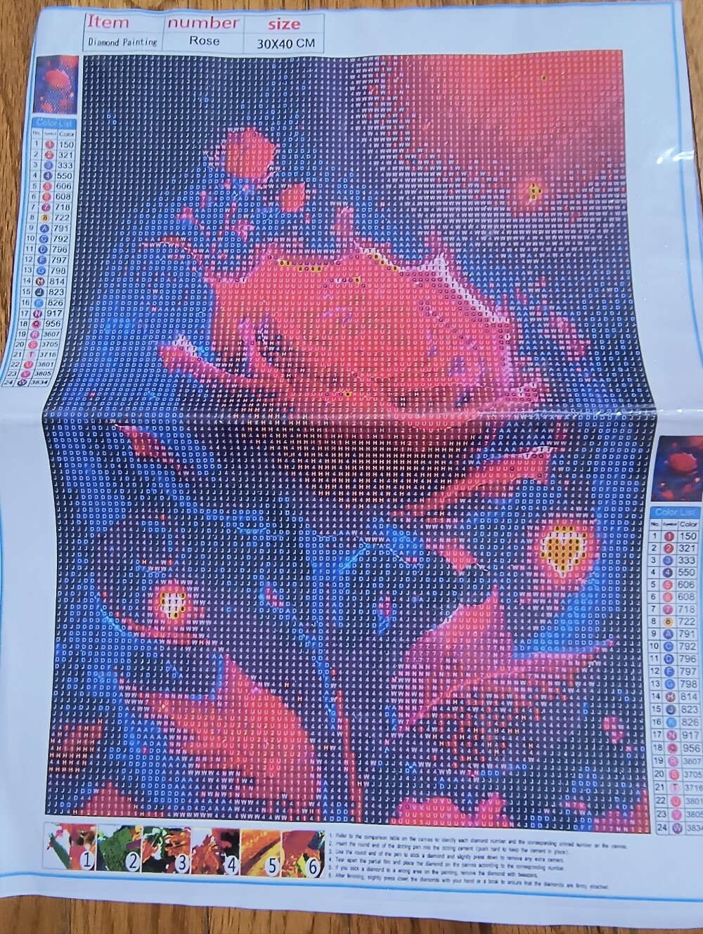 New Rose diamond art kit